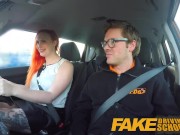 Preview 4 of Fake Driving School Sexy redhead lusts after instructors big cock