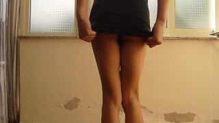 black dress spanking - teen crossdresser - jessykyna
