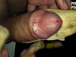 cumshot, huge cumshot, solo male, banana cock