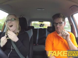 Fake Driving School Barbie earns her pass with a huge facial screenshot number 0