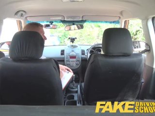 Fake Driving School Barbie earns her pass with a huge_facial