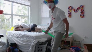 Sexy Balloon Popping Amateur Clown