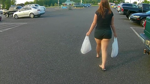 Creepshot at the Grocery Store W/ Thick Redhead PAWG Velvet Diablo -NO SEX-