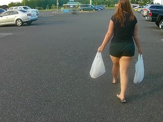 Creepshot at the Grocery Store W/ Thick Redhead PAWG Velvet Diablo -NO SEX-