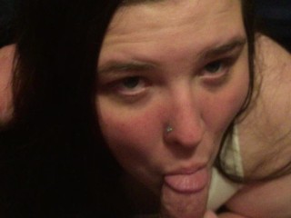 Just Giving Hubby a Goodnight "kiss" before he Lays down :)