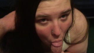 Just giving hubby a goodnight "kiss" before he lays down :)