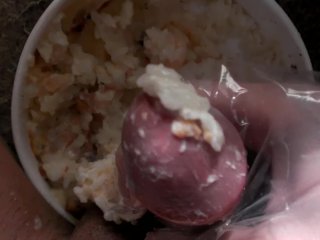 【Compilation】Japanese guy masturbation with food.