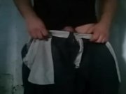 Preview 1 of Jerking off in my naighbors used Dickies