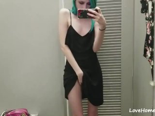 masturbation, trying on clothes, alternative girl, exclusive