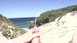 Cum Release at Beach