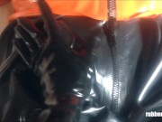 Preview 1 of Her POV - teasing his cock under layers of latex