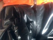 Preview 3 of Her POV - teasing his cock under layers of latex
