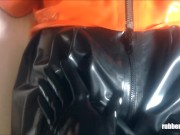 Preview 6 of Her POV - teasing his cock under layers of latex