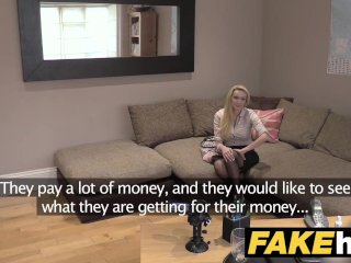 Fake Agent UK Amateur big tits MILF sucks_cock for cash oncasting couch