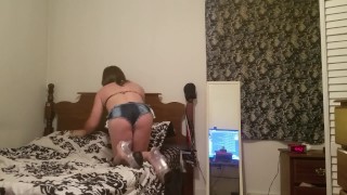 Trying on my Little short shorts