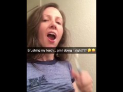 Lily Lark - Snapchat Spitty Titties (AKA Titties and Toothbrushing)