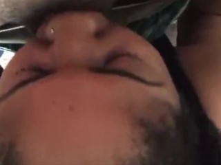 Deep Throat Swallows my Entire Cock