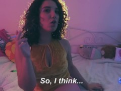 First time smoking in my own house - feeling like a bad girl - striptease