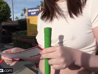 Maya Kendrick Amateur Teen Flashes Hairy Pussy on Mini-Golf Date screenshot number 2