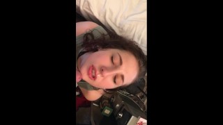 Sexy 18 year old gets a messy facial