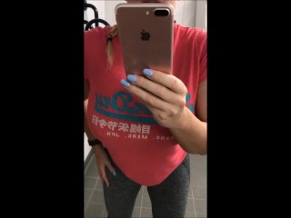 Playing with my Pussy and Ass at the Gym