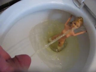 pip, doll, solo male, pissing