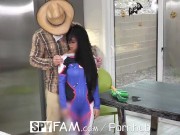 Preview 4 of Spyfam Overwatch halloween disguise fuck with step sister Jade Kush