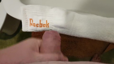 Cum on Dirty White Socks