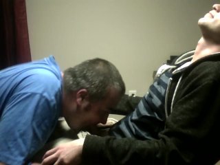 Cute straight boy get amateur gay blowjob