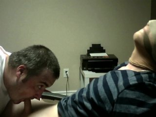 Sucking cute straight guy while bound and gagged