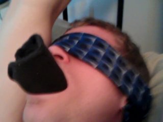 Cute straight boy cuffed, gagged, blindfolded and used on bed