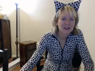 old young, amateur, catsuit, webcam