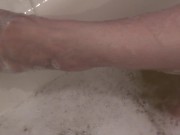 Preview 4 of Suds on pussy. Suds on boobs Feet Toes Arms Fingers. Big tits blonde beauty