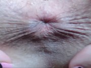 Preview 2 of Amatuer fingering her tight asshole in close up