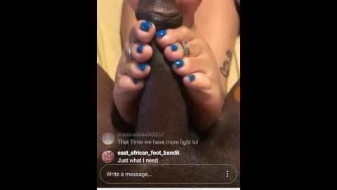 IG Ebony Footjob