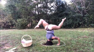 Yoga Outside In Pajamas