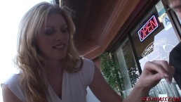 Sexy  picks up young cock at the mall for sex