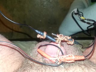 fetish, amateur, small dick, electro tiny penis