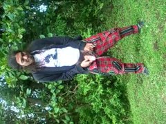 Outdoor: Punk Rocker Peeing at the Woods / Behind the Scenes