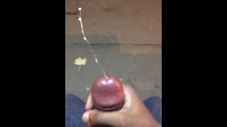 Cumming And Flashing At The Bus Stop