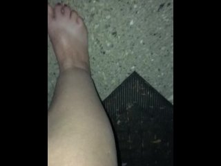 outside, feet, barefoot, kink