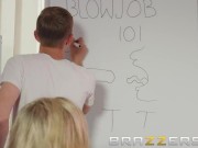 Preview 2 of Slutty Classroom Whore Sucks A Dick - Brazzers