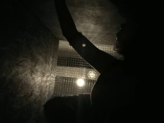 In the night club toilet