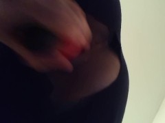 Pregnant Panda mama plays with toys