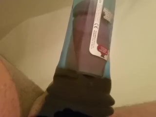 Late Night Bath Fun With a_Bathmate and Fleshlight Part 1