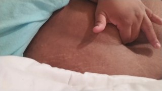 SSBBW Sexy Ebony Black Latina Rubbing Slapping And Playing With Belly Button