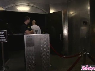 Twistys - Dirty security girl Megan Rain finds concealed cock