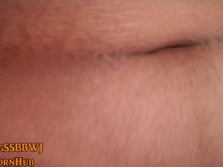 HOT! Black SSBBW Fingering Belly Button, Lifts,Jiggles and_Rubs Belly!
