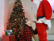 Preview 2 of Mommy blew Santa because mommy is a whore