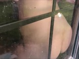 Teen shows off naked body for peeping neighbor